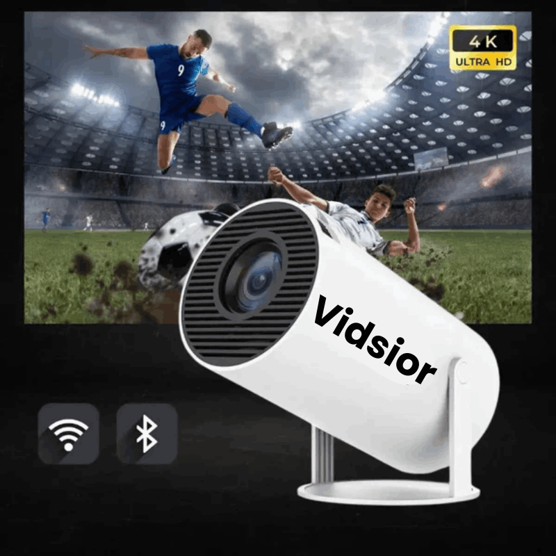 Vidsior® Projektor wideo 4K (kompatybilny z iPhone'em i Androidem)