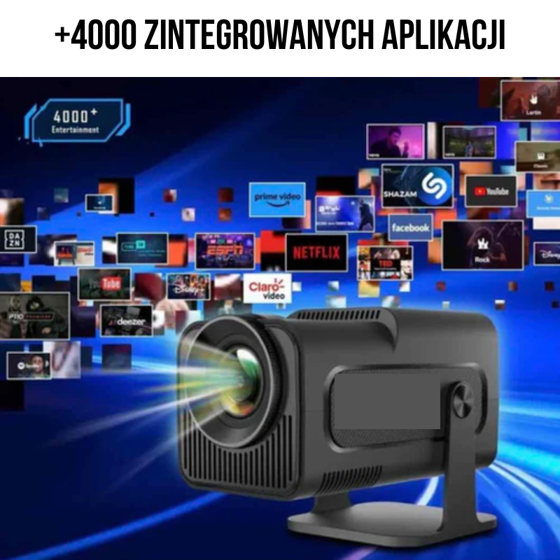 Vidsior®  Pro Projector wideo 4K (kompatybilny z iPhone'em i Androidem)